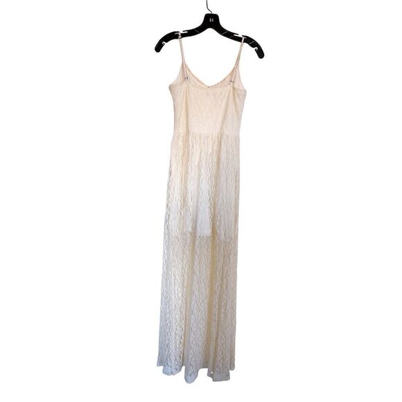 abercrombie and fitch lace maxi dress cream M - Picture 6 of 6
